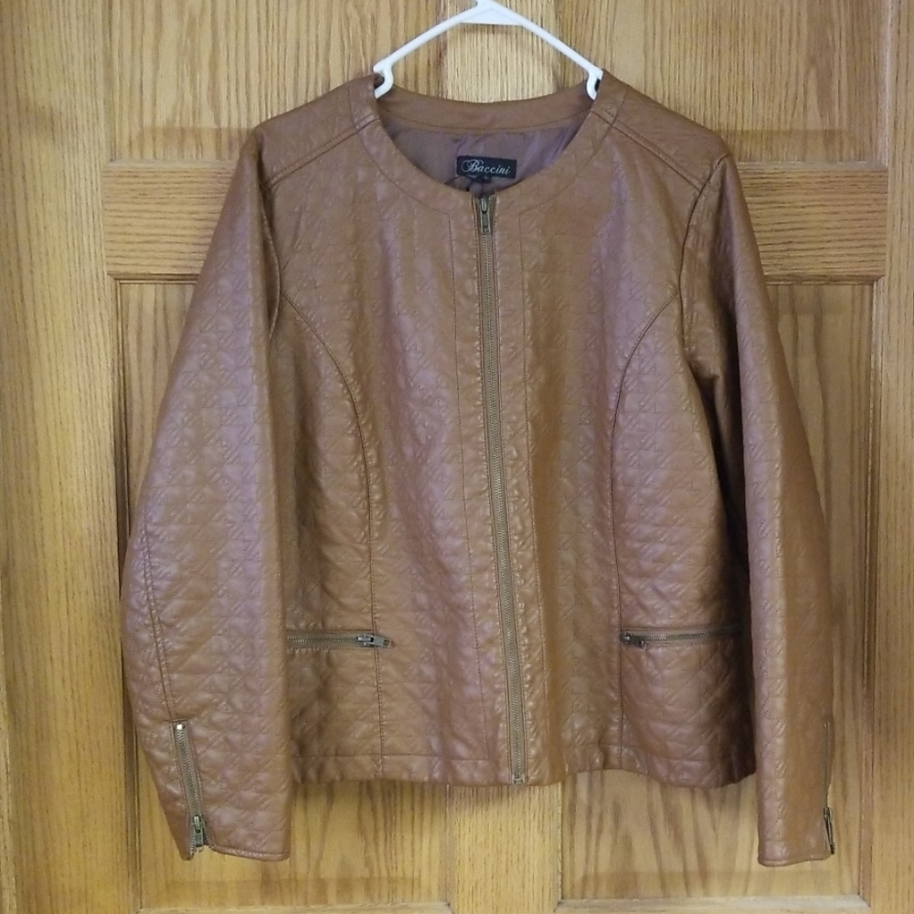 Baccini Faux Leather Jacket